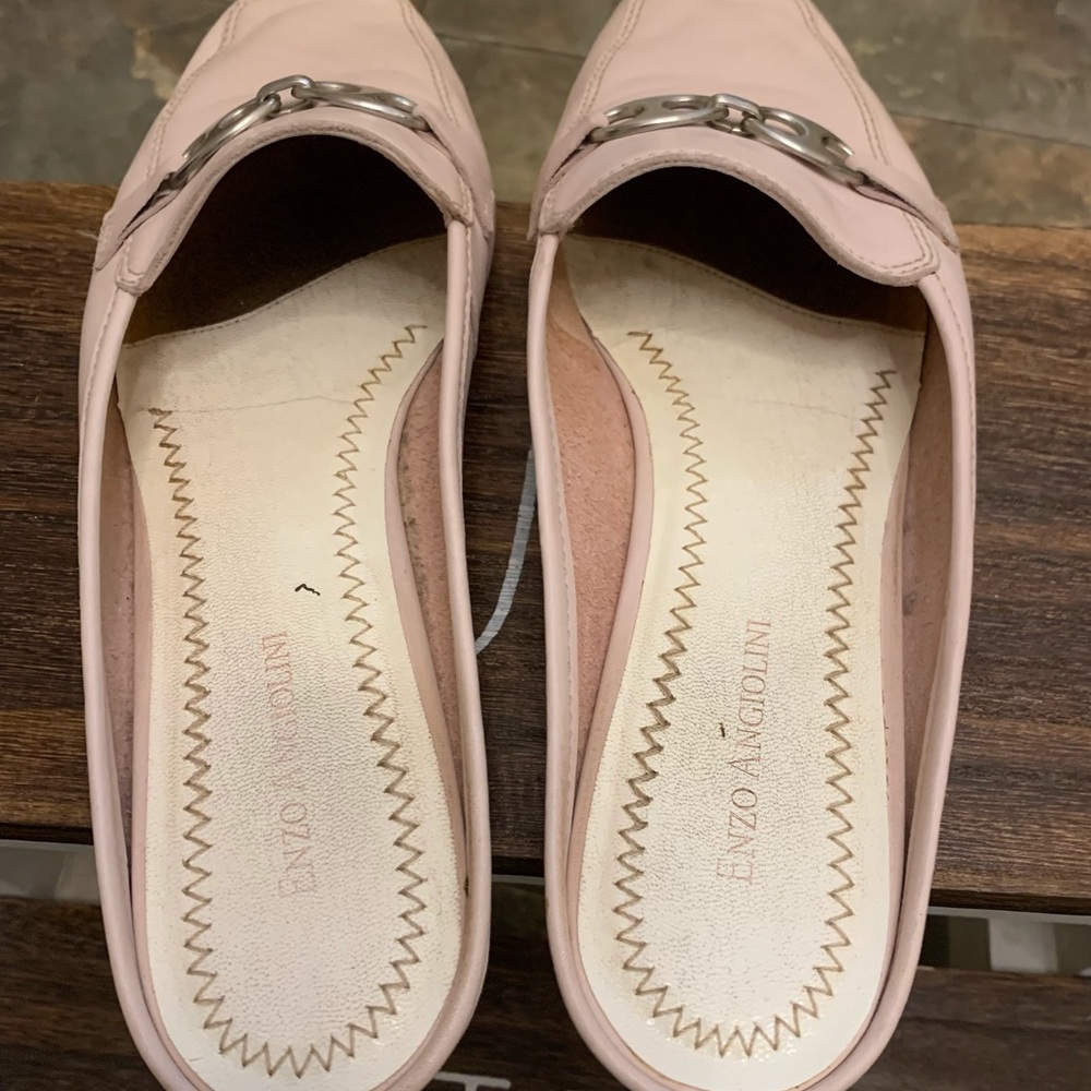 Enzo Angiolini pale pink leather slides - Picture 2 of 4